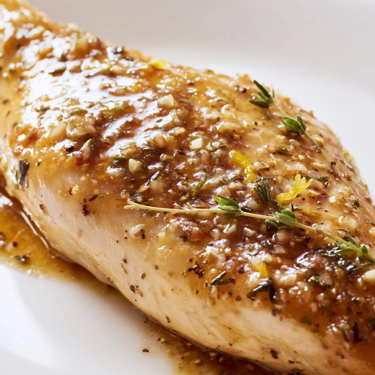 Juicy, golden-baked Lemon Supper Chicken breasts glisten with a bright, zesty lemon herb sauce.