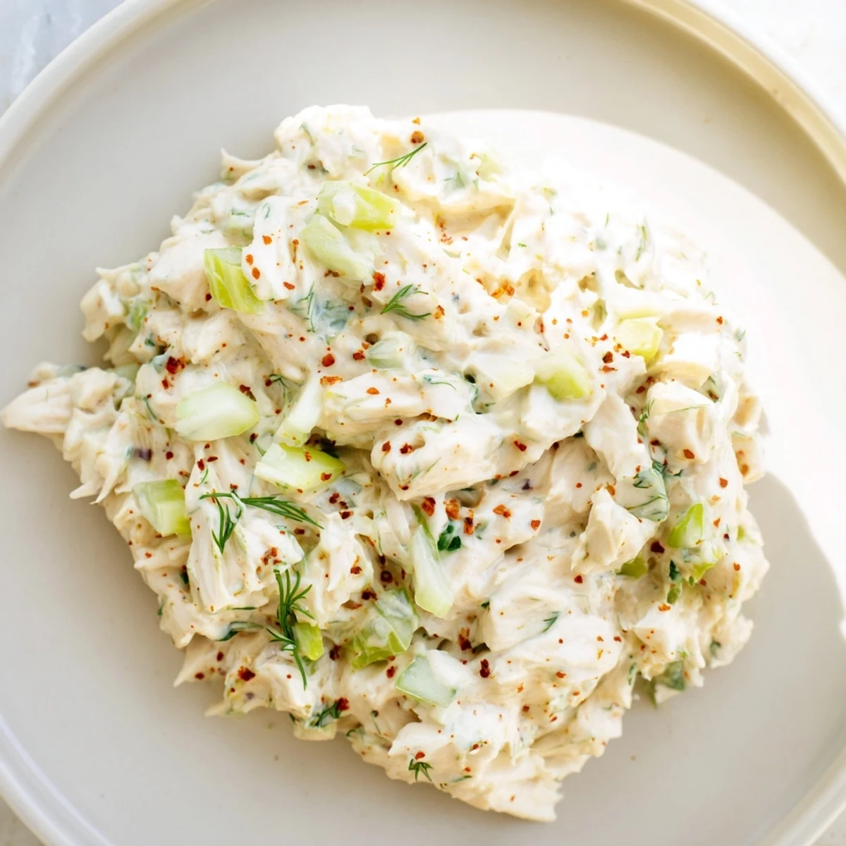 Creamy Cajun Remoulade Sauce with Crab served chilled in a white bowl, topped with fresh parsley and lemon wedges.