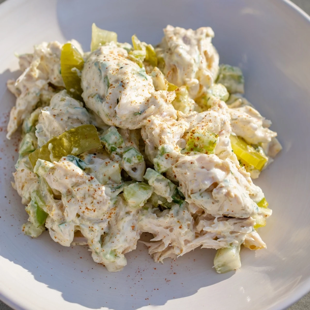 Zesty Cajun Remoulade Sauce with Crab folded into a creamy dip, surrounded by crisp celery sticks and buttery crackers.