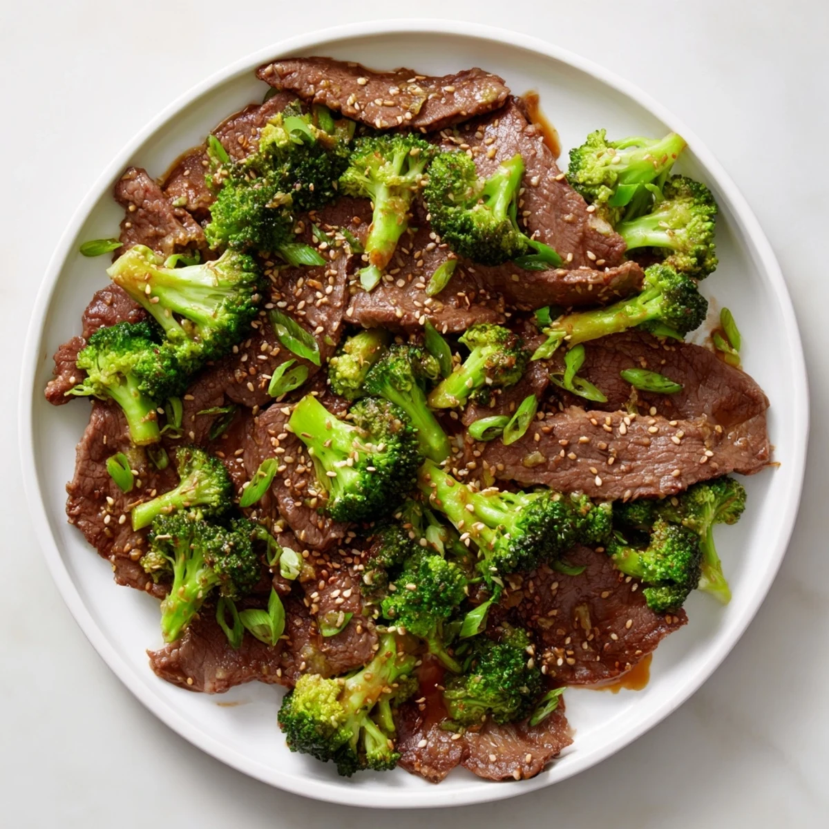 Tender beef and crisp broccoli coated in a glossy, savory soy sauce glaze in Beef and Broccoli with Soy Sauce Glaze.