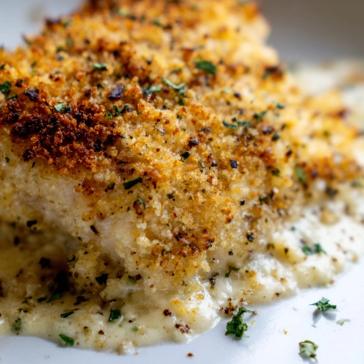 Tender Melt In Your Mouth chicken is baked with a rich, bubbly Parmesan crust, ready to serve over fluffy white rice.