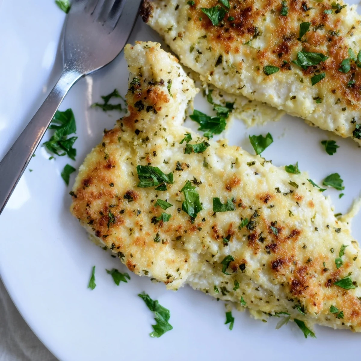 Golden-brown Melt In Your Mouth Chicken fresh from the oven, with bubbly topping and tender meat ready to serve over steamed rice.