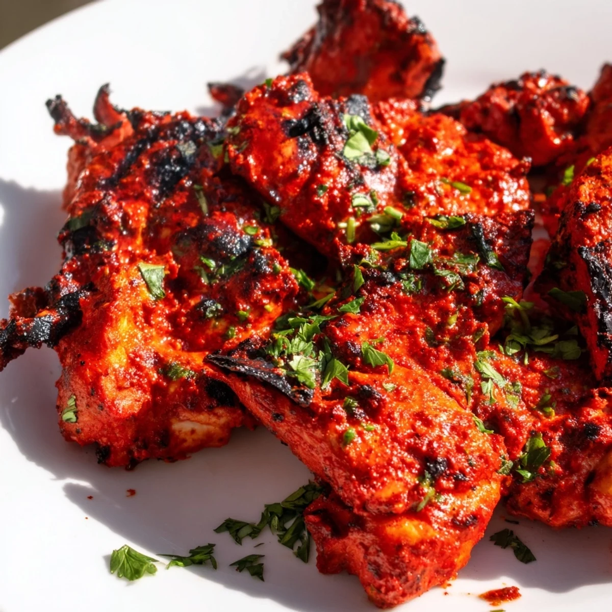 Spatchcocked peri peri chicken Portuguese style showcasing smoky charred marks and juicy tender meat inside