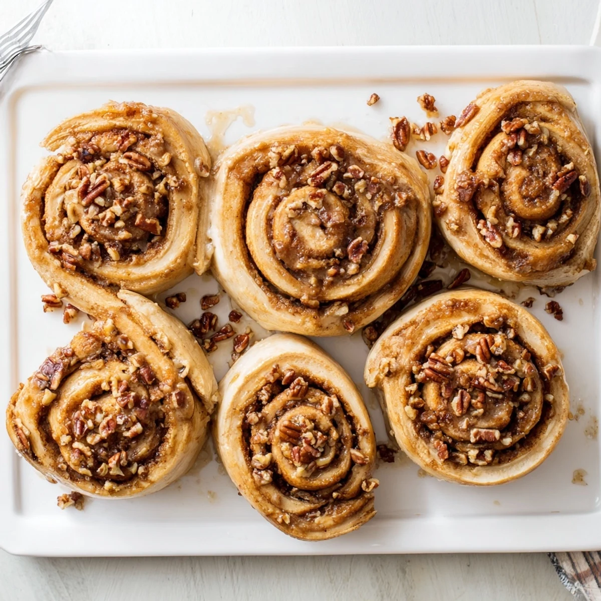 Soft pillowy Vietnamese cinnamon date sticky buns topped with glossy brown sugar sticky glaze
