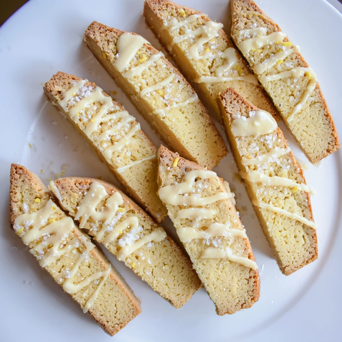 Stack of buttery sugar cookie biscotti perfect for dipping into morning coffee or tea