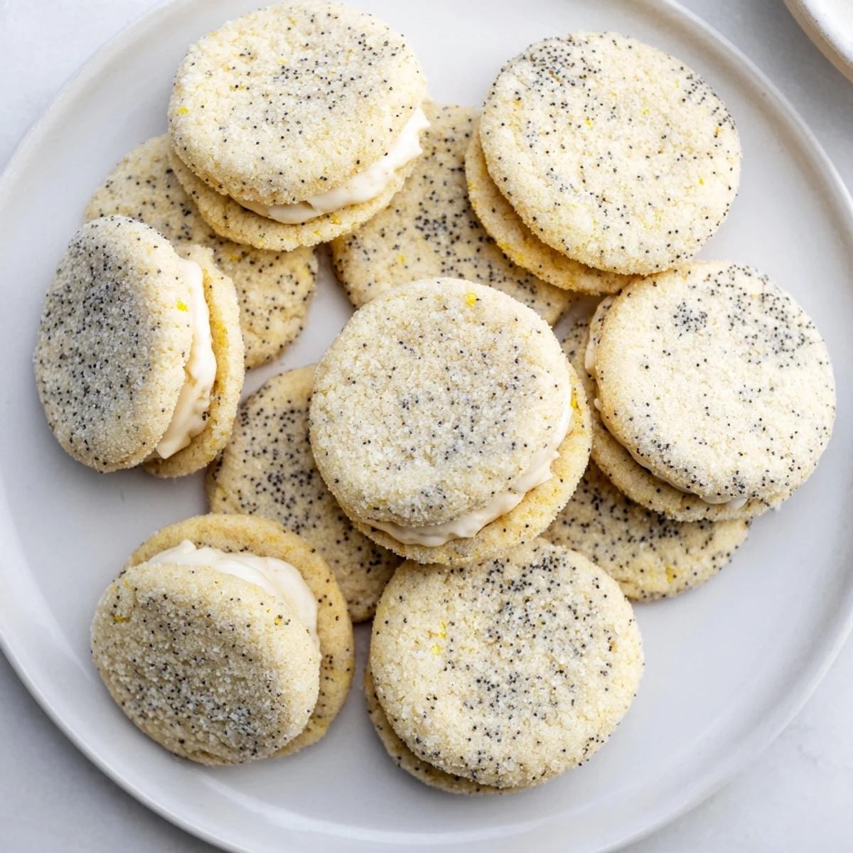 Soft baked lemon poppy seed cheesecake cookies featuring tangy lemon zest and poppy seed crunch