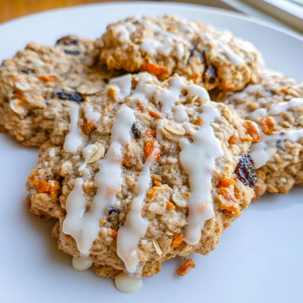Chewy carrot cake cookies studded with walnuts and warm cinnamon spices