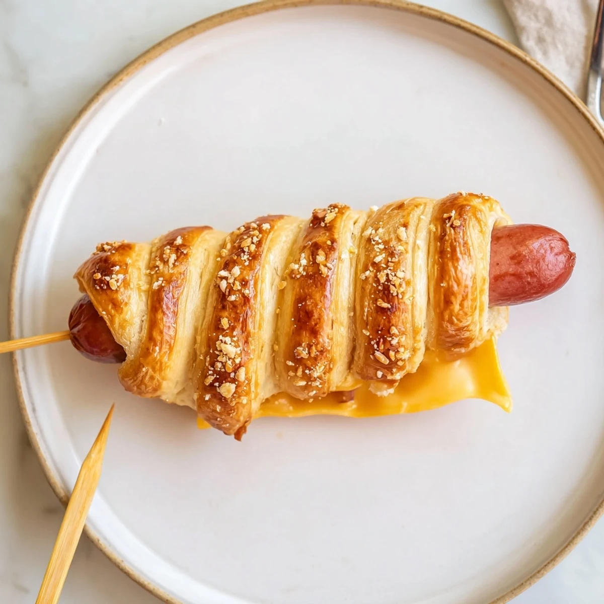Baked until golden, Firecracker Hot Dogs Recipe for Fourth of July parties