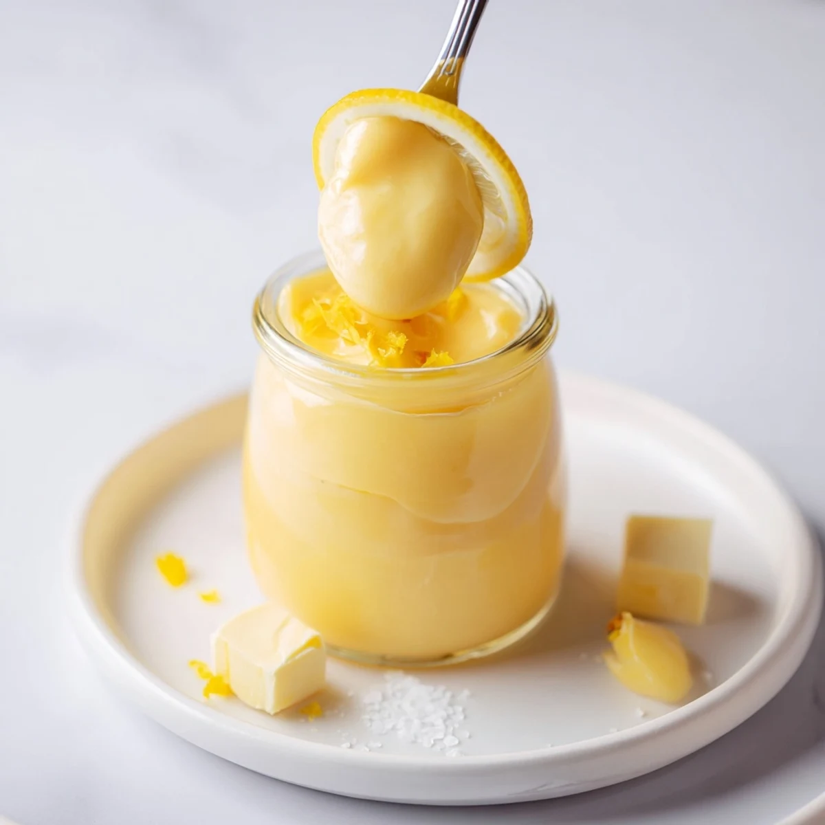 Lemon Curd Recipe swirled into yogurt bowl, bright citrus aroma, creamy