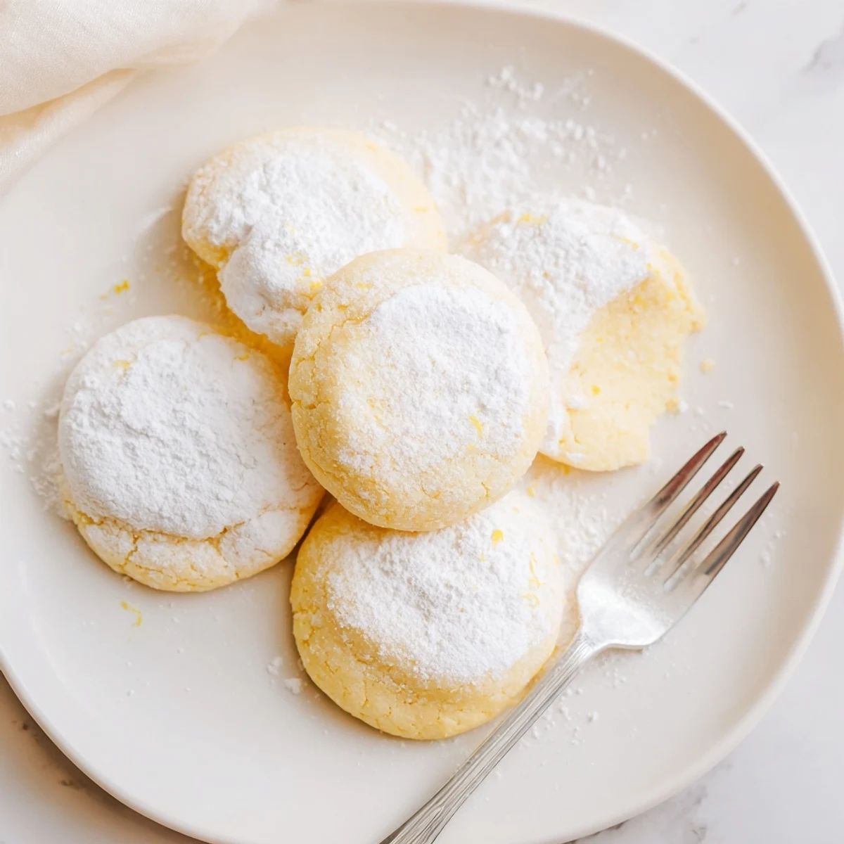 Chewy lemon pixie cookies with fresh lemon zest and sweet sugar coating
