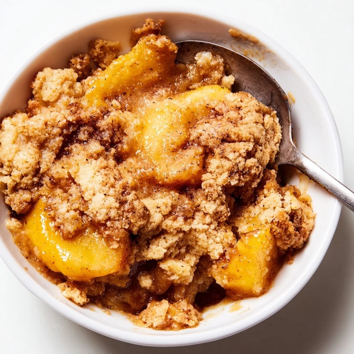 Golden Southern banana cobbler recipe bubbling with sweet fruit beneath a buttery baked crust.