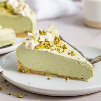 No Bake Pistachio Cheesecake